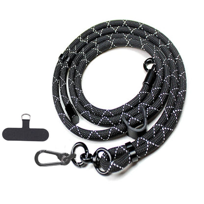 150CM Length Phone Lanyard Adjustable Detachable Neck Cord Outdoor Universal Crossbody Strap Card Clip for Mobile Phone Case
