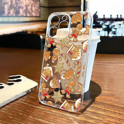 New Year Christmas Gift Santa Claus Clear Phone Case For Samsung Galaxy S25 S24 S23 S22 Ultra Plus S22+ S23+ S24+ S25+ Covers