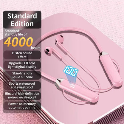 New Sport Neckband Earphone Wireless Headphone audífonos bluetooth inalámbrico Gaming LED Display ear buds for xiaomi huawei