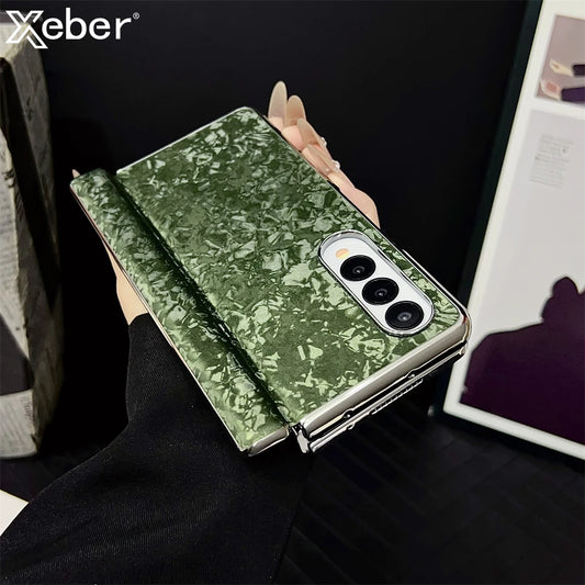 Artistic Marble Case For Samsung Galaxy Z Fold 7 Case For Samsung Galaxy Z Fold 3 4 5 6 Shockproof For Magsafe Hard Phone Cover