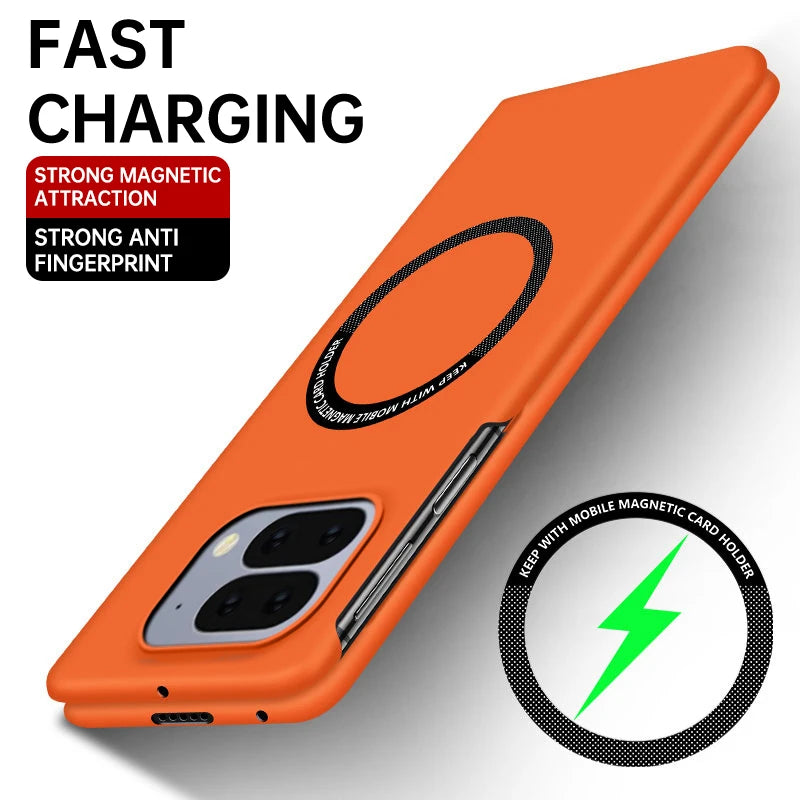 For Pixel 10 Pro Fold Frameless Magsafe Hard PC Case for Google Pixel10pro 9 Pro Fold 2 Wireless Charging Cover Ultra-thin