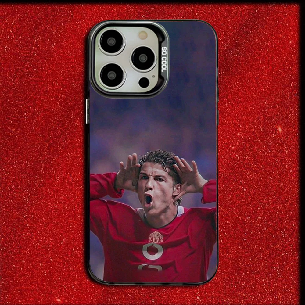 7 SPORT FOOTBALL Phone Case For iPhone 16,15,14,13,12,11,Mini,Pro,MAX Cr7 R-ROnAlDo Gray Drop Matte Shockproof Soft Cover