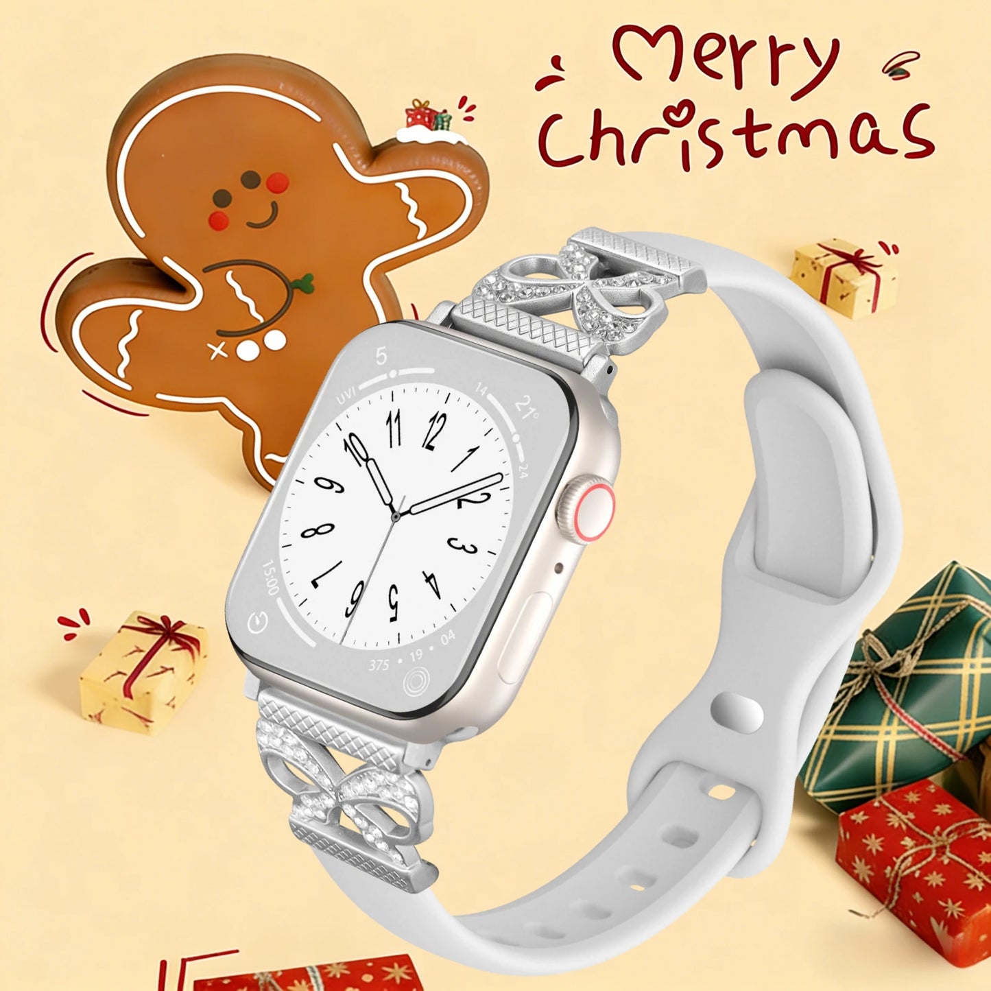 Christmas Bands for Apple Watch Band Silicone Sport Strap for iWatch Ultra Serie11-SE,Stylish Watch Band,Lightweight Band