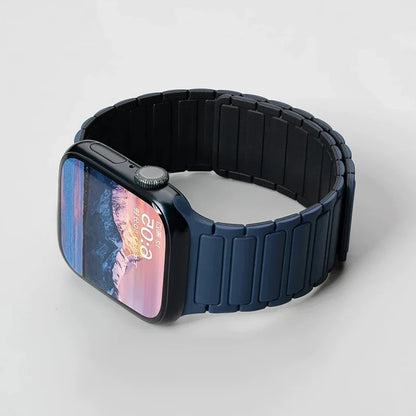 Silicone Strap for Apple Watch 46mm 42mm 49mm 45mm 41mm 44mm 40mm Magnetic Band for IWatch Ultra 2 Series 10 9 8 7 6 SE 5 4 3