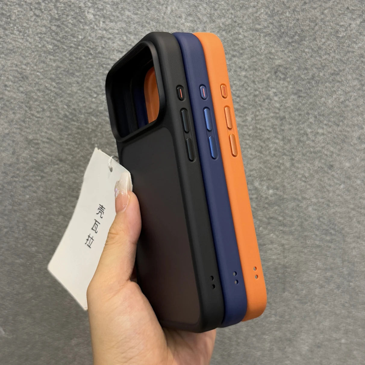 Luxury Orange Matte Transparent Phone Case For iPhone 17 Pro Max 17Pro 17 Metal Buttons Skin Feel Shockproof Protective Cover