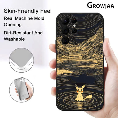 Pikachu Charizard Mimikyu Phone Case For Samsung Galaxy S25 S24 S22 S23 Ultra S21 S20 Plus 5G Protective Silicone Funda