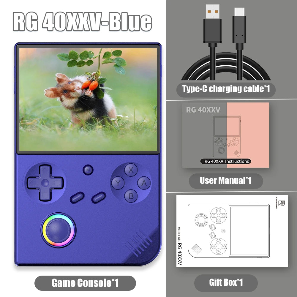 ANBERNIC RG 40XXV 64 Bit Linux Retro Handheld Game Console 4.0'' IPS Screen Supports 5G WiFi Bluetooth HD-Out RG40XXV With APP