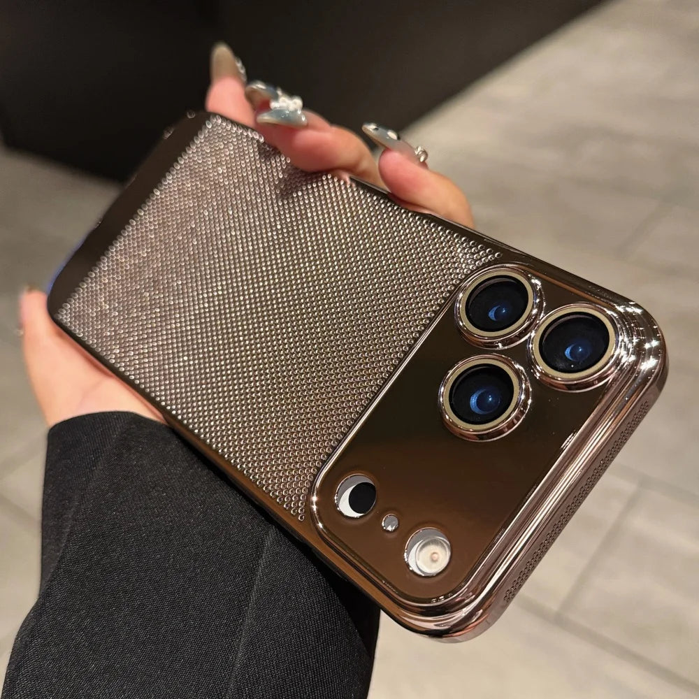 Plating Heat Dissipation Cooling Hollow Case For iPhone 11 12 13 14 15 16 Plus 17 Pro Max Air Camera Protection Shockproof Cover