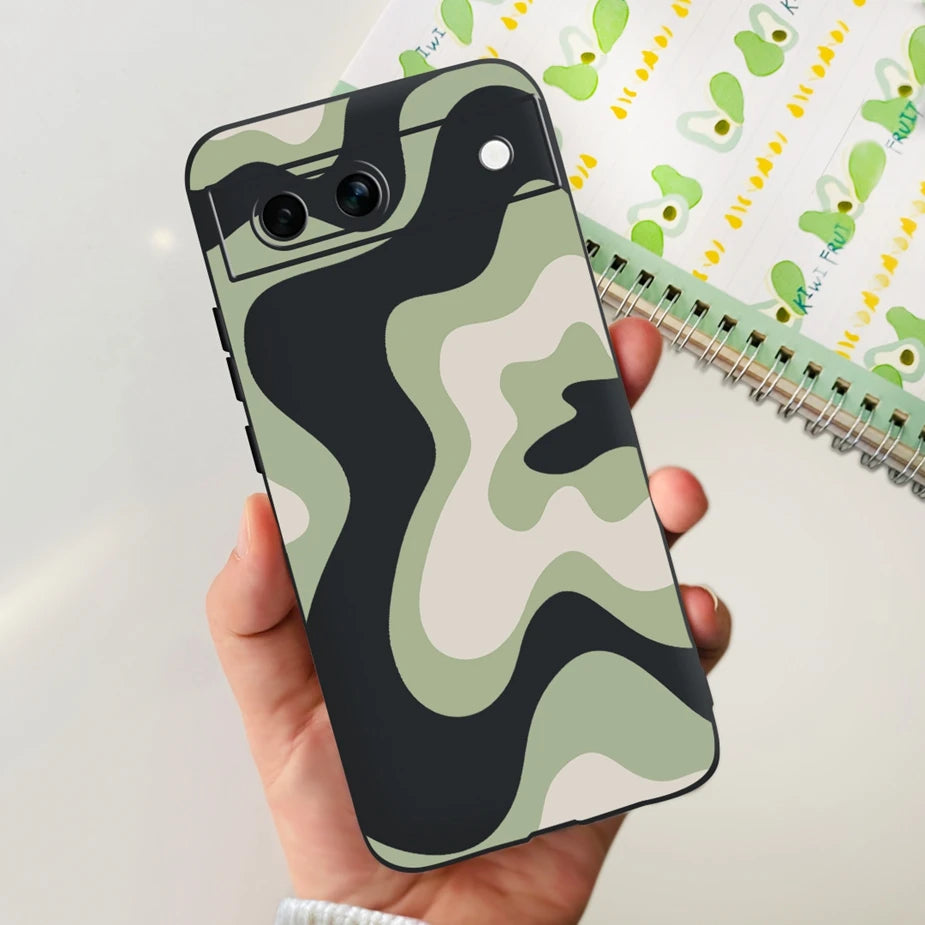 For Google Pixel 8A Case Stylish Painted Cover Soft TPU Shockproof Phone Case For Google Pixel 8 Pro Pixel8A Fundas Coque Bumper