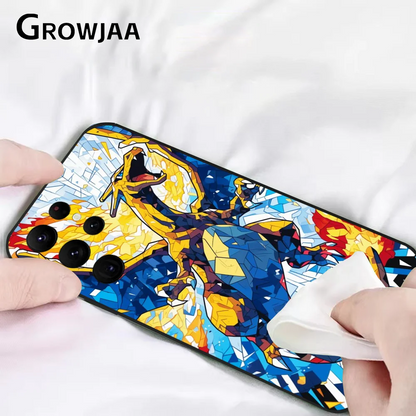 Charizard Crush Cool Cute Phone Case For Samsung Galaxy S25 S24 S22 S23 Ultra S21 S20 Plus 5G Protective Silicone Funda