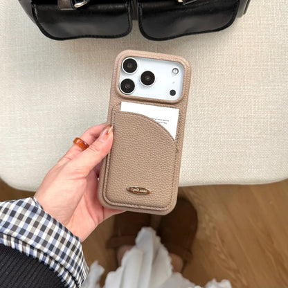 Cards Solt Wallet Leather Phone Case for IPhone 17 Air 17 16 Pro Max 15 Plus 14  11 13 12 Mini Purse Card Protective Cover