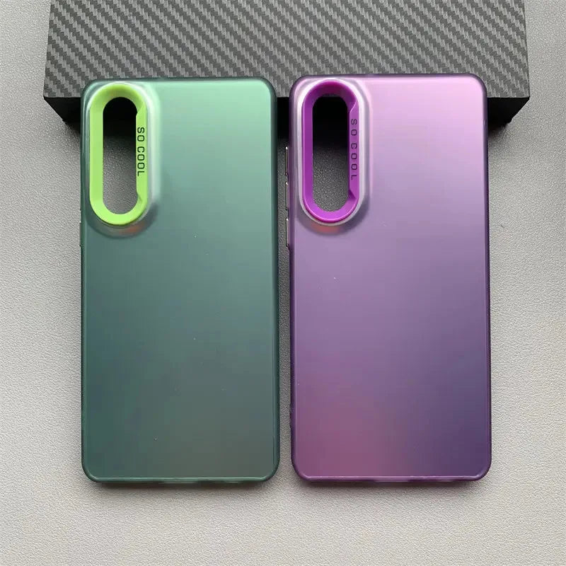 Funda On For Samsung Galaxy S25Edge Edge S25FE FE S25Ultra Plus + S25 Mobile Phone Cases Metallic Aurora Skin Matte Back Cover