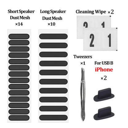 Universal Phone Dustproof Net Stickers Speaker Mesh for iPhone Samsung Anti Dust Net Sound Hole Charging Port Dust Cover Plug - covers4phones