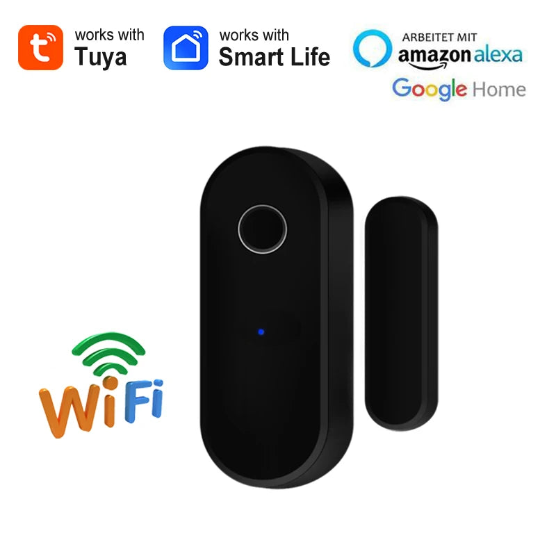Smart Home Tuya WiFi Door Sensor Open Close Window Detector Security Alarm With Alexa Google APP Remote Control Notification
