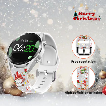 20mm 22mm Christmas Strap for Samsung Galaxy Watch 7/6/5 40mm 44mm Band Replaceable Bracelet for Xiaomi Huawei Amazfit Watchband