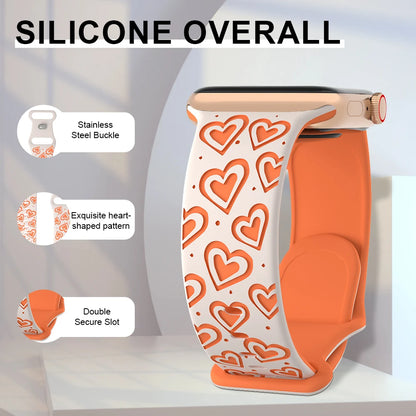 Engraved Band for Apple Watch 40mm 41mm 42mm 44mm 45mm 46mm 49mm Soft Silicone Wrist Strap iWatch SE Series 10 9 8 7 6 5 4 Ultra