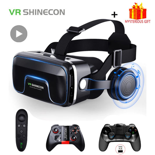 VR Shinecon 10.0 Helmet 3D Glasses Virtual Reality Casque For Smartphone Smart Phone Goggles Headset Viar Video Game Binoculars - covers4phones