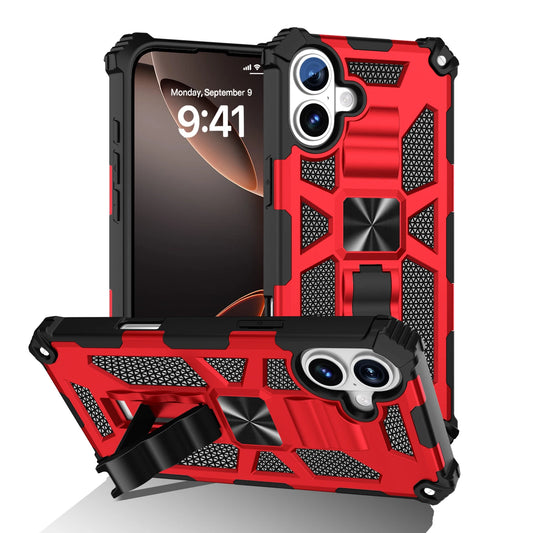 Military Grade Kickstand Magnetic Shockproof Case For iPhone 16 15 14 13 12 11 Pro Max Mini Plus XR Hybrid Armor Anti Drop Cover