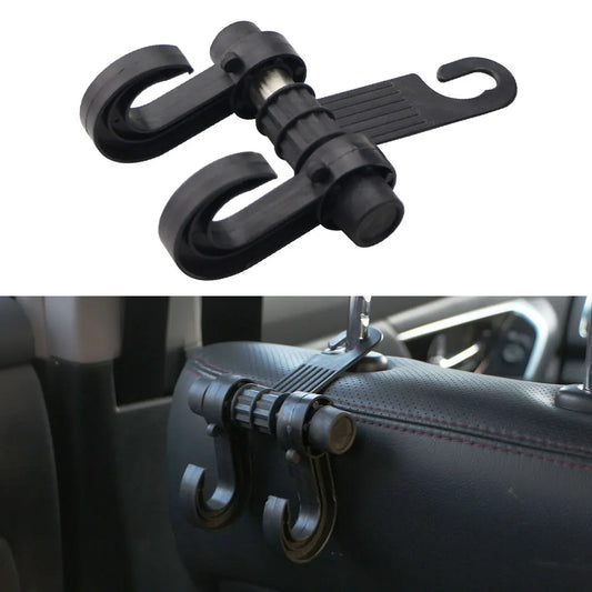 Car Seat Headrest Hook Carbon Fiber Mobile Phone Holder Vehicle Universal Holder Handbag Purse Coat Car Interior Accessories