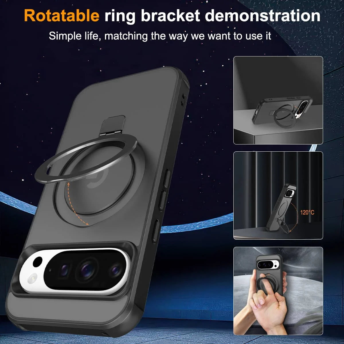 Magnetic For Google Pixel 10 Pro XL Pixel 10 9 Pro Case [Compatible With Magnetic] With Stand, Drop Protection] Shockproof Cover