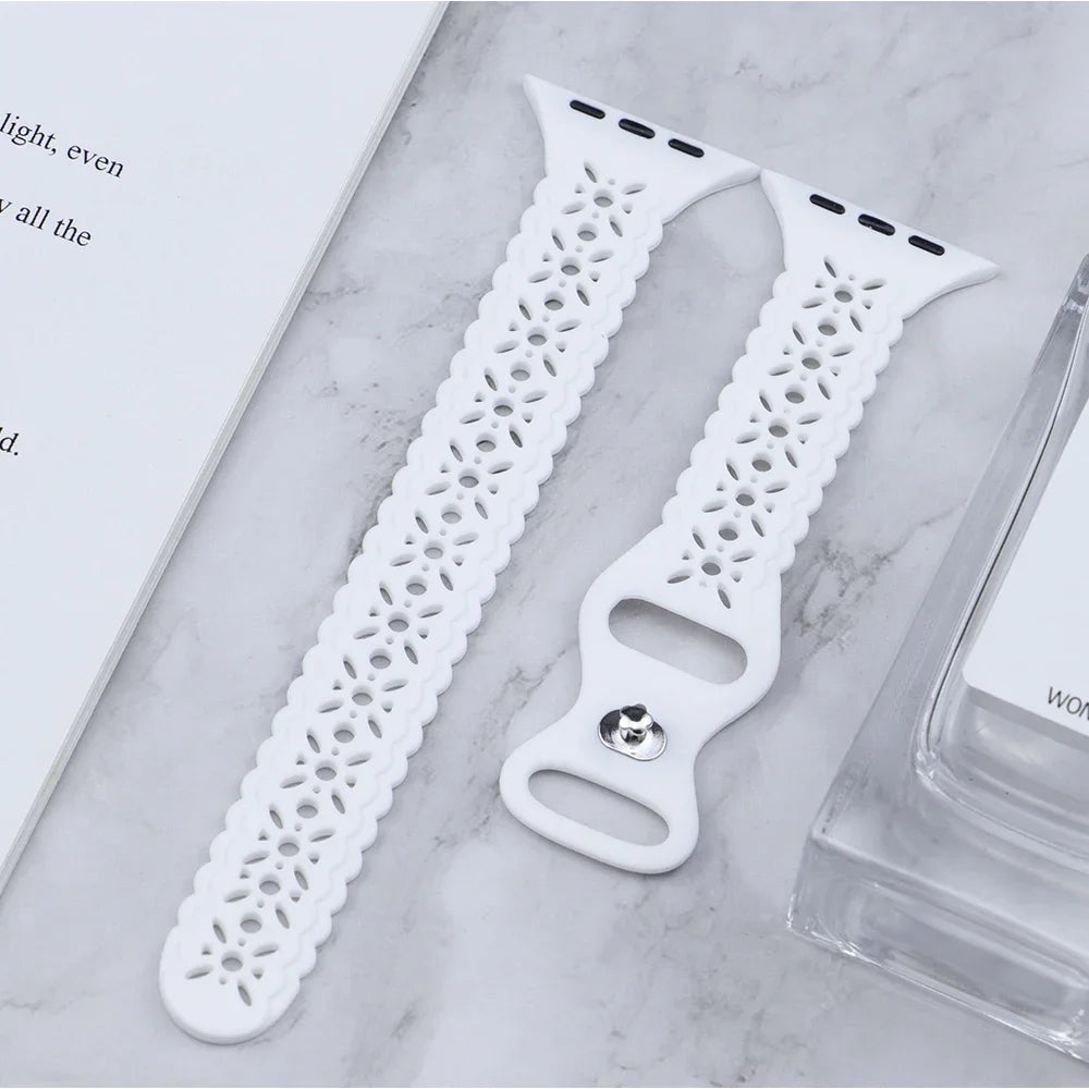 Silicone Sport Strap for Apple Watch Ultra Band 49mm 45mm 44mm 42mm 41mm 40/38mm Rubber Strap Bracelet Iwatch Series 8 7654 SE 3