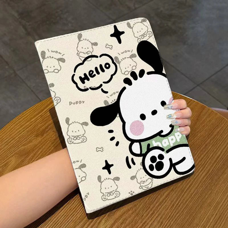 Hello Kitty Case for 9th 10.2in 10th Generations 10.9in Cartoon Pochacco Protective Case Air3 10.5in Pro 20 21 11in Tablet Case