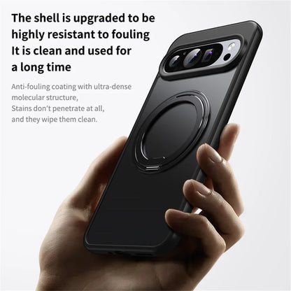 360°Rotating Stand Magnetic Phone Case For Google Pixel 10 9 8A 8 Pro XL Luxury Metal Folding Bracket Shockproof Protector Cover