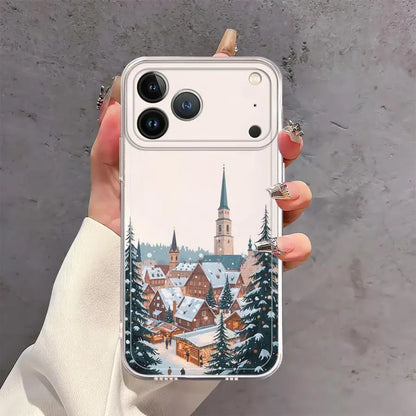 Christmas Santa Claus Clear Cover Phone Case for Apple iPhone 17 Air XS 15 14 16 Plus 13 12 11 Pro Max 7 8 SE XR 16e