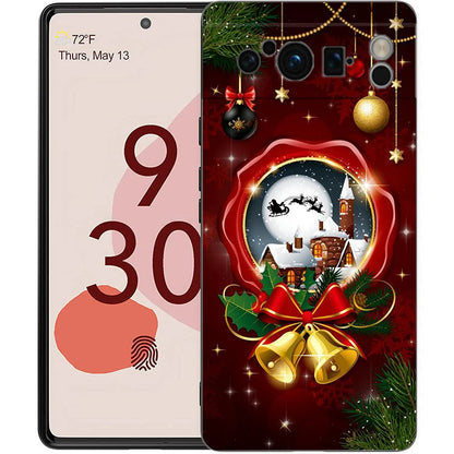 Snow Merry Christmas Phone Case Cover for Google Pixel 8 7 6 7A 6A Pro 5G Shockproof Silicone Soft 9 Pro XL 8 Pro 5G Shell Bags