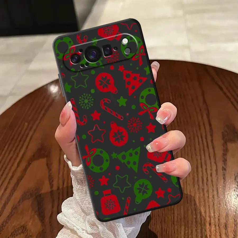 Creative Christmas Element Fashion Case for Google Pixel 9a 6a 7a 6 7 8 Pro 10 9 Pro XL 8a Soft Cover