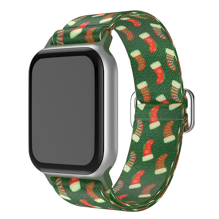 Christmas strap for Apple Watch Bands for 40mm 41mm 42mm 44mm 45/ 46mm Elastic Replacement Band for iWatch Series 11 10 9 8 SE