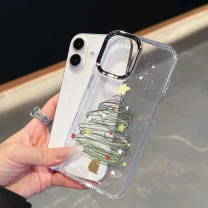 Cute Christmas Santa Claus Tree Elk Phone Case For IPhone 11 12 Pro Max X XS MAX XR 6 6S 7 8 Plus 17 Air 16 15 Casing Soft Cover