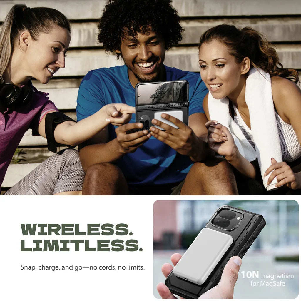 Dexnor Magnetic Case for Google Pixel 10 Pro Fold with Dual Kickstands Front Screen Protector Hinge Protection Cover