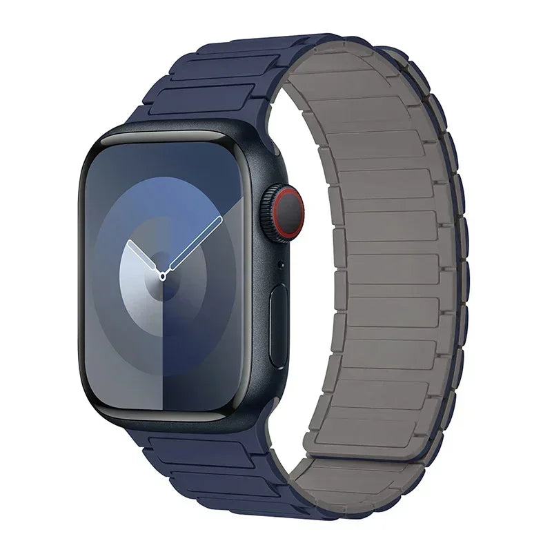 Magnetic Loop strap for Apple watch S10 46mm 42mm 40mm 41mm 45mm 44mm 49mm Silicone Strap for lWatch Series Ultra 2 9 8 7 6 5 4