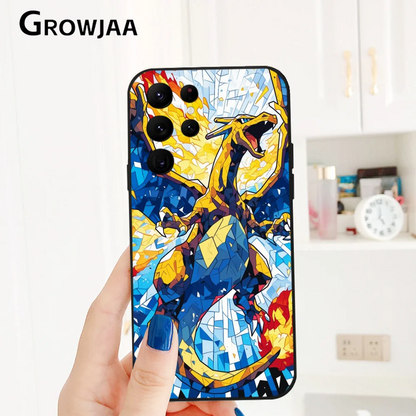 Charizard Crush Cool Cute Phone Case For Samsung Galaxy S25 S24 S22 S23 Ultra S21 S20 Plus 5G Protective Silicone Funda