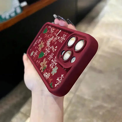 Winter Christmas Design Phone Case For iPhone 16 15 14 13 Pro Max 11 12 X XR XS Max 16E 7 8 Plus Shockproof Soft Silicone Cover