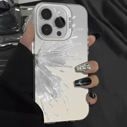 Colorful hollow butterfly Phone Case For IPhone 16 15 14 13 12 11 Pro Max Shockproof Bumper Back Cover For Iphone 16 Case Funda