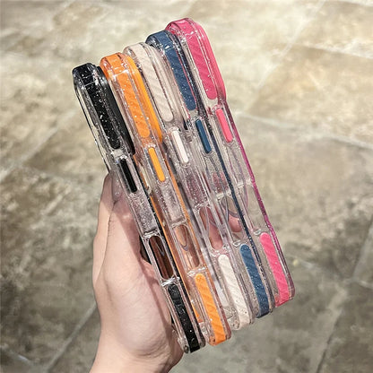 Double Color Bling Glitter Magnetic Magsafe Case For iPhone 16 15 14 16Pro Max Wireless Charging Shockproof Bumper Back Cover