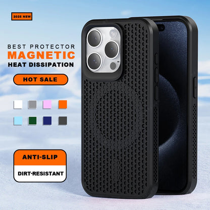 New Heat Dissipation Magnetic Phone Case for iPhone 14 15 16 Plus 11 12 13 16 Pro Max Matte Magsafe Charging Shockproof Cover