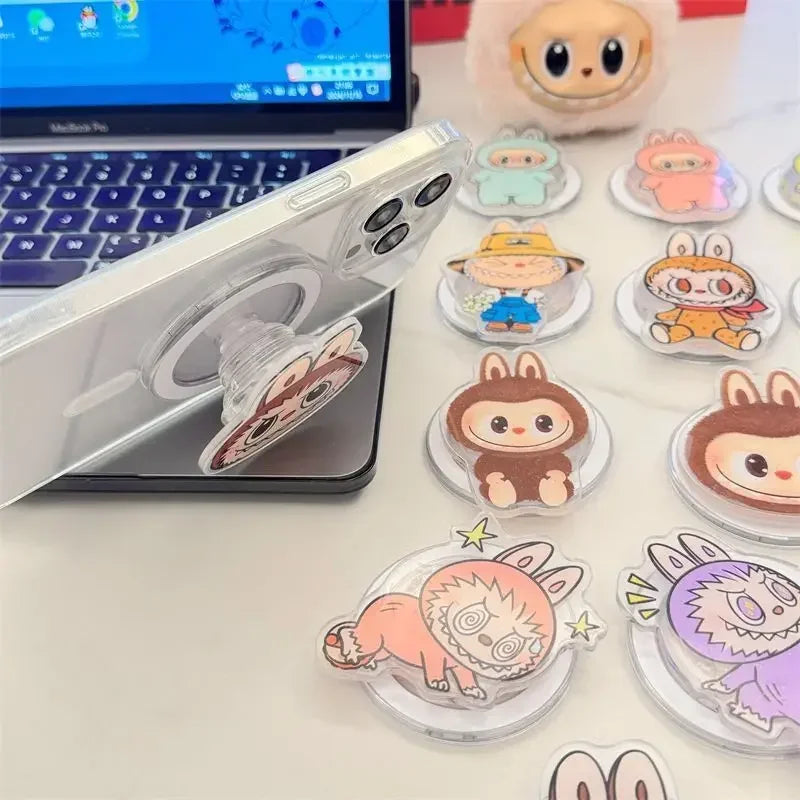 NEW Korea INS Y2K Cartoon Holder For Magsafe Pop.sockets Magnetic Griptok Grip Tok Stand Foldable Phone Bracket Case Accessories