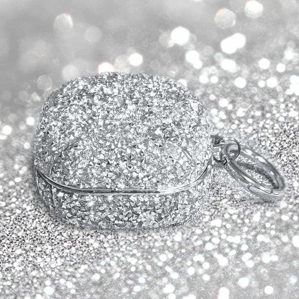 For Samsung Galaxy Buds 3 Live 2 Pro Case Luxury Bling Glitter Diamond Rhinestones For Galaxy Buds3Pro Buds2 Soft Earphone Cover