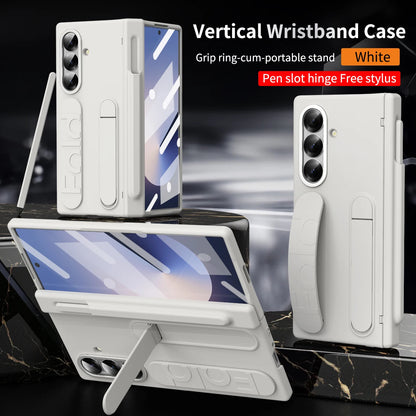 For Samsung Galaxy Z Fold 7 6 5 4 3 Luxury Wristband Hinge Lnvisible Folding Bracket Screen Glass Protect  Film Shockproof Cover