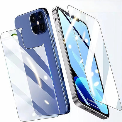 4in1 For iPhone 17 16 Pro Max Tempered Glass Front+Back HD Clear Screen Protector For iPhone 17 Air 16 17 ProMax 17Pro Max Glass
