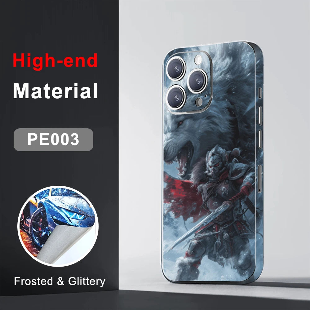 CASEKiTTY Skin Wrap Sticker Back Film For iPhone 15 Pro Max 14 Plus 13 12 Mini Protective Decal Side Frame Back Screen Protector