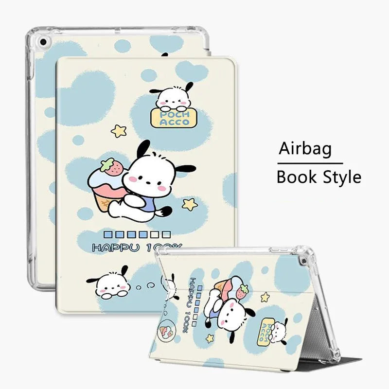 Pochacco iPad Case for 10th Generation 10.9 Inch 9th 10.2in Cartoon Case For 2024 Air Pro 11in Mini4 5 Tablet Cover Kids Gift