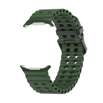 NEW Marine Silicone Strap For Samsung watch ultra 47mm Bracelet No Gaps Sport two-tone Band for Galaxy 7 ultra watchband straps
