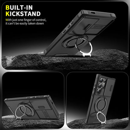 Slide Camera Protection Magnetic Stand Phone Case for Samsung S26 S25 Edge S24 S23 Plus S21 S22 Ultra FE A54 A15 A05 A05S Cover