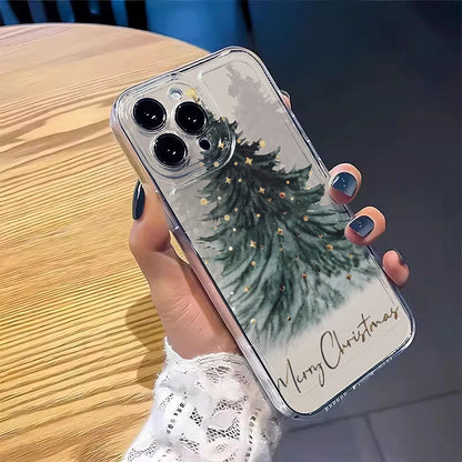 Christmas Santa Claus Truck Clear Phone Case For Samsung Galaxy S25 S24 Ultra S23 FE S22 Plus A36 A56 A55 A54 A53 A35 A34 Cover