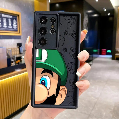 M-Mario Cartoon Phone Case for Samsung Galaxy S20 S24 Ultra FE S23 Plus S21 S22 S23 Ultra 5G Silicone funda