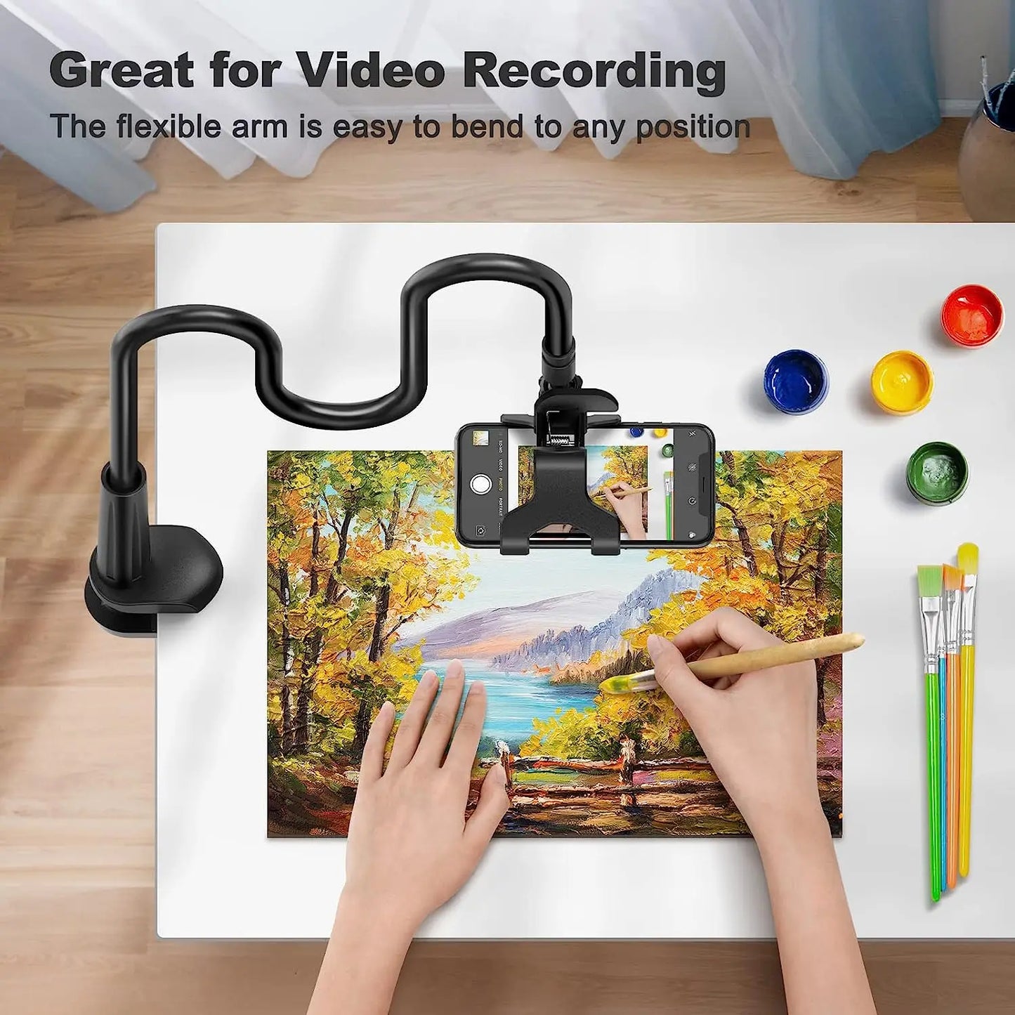 70cm Phone Holder Stand Lazy Bracket Headrest Bed 360 Flexible Long Arms Clamp Mount For iPhone Samsung and 3.5~6.7" Device